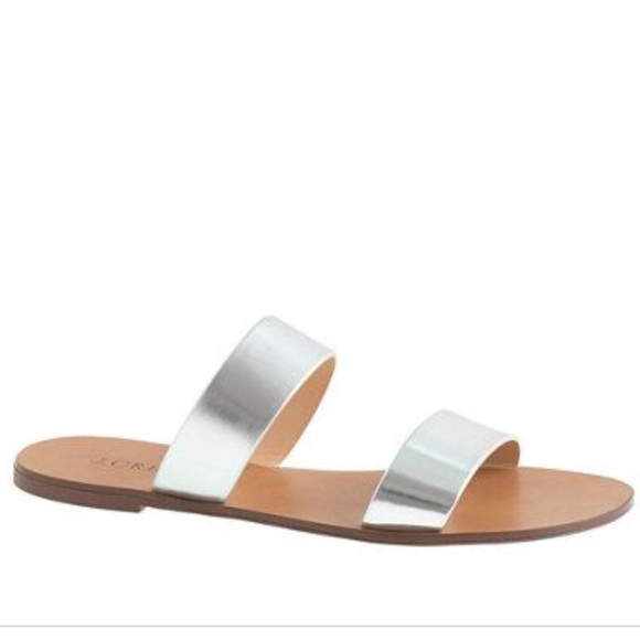 J. Crew Shoes - J. Crew Malta Mirror Metallic Silver Sandals